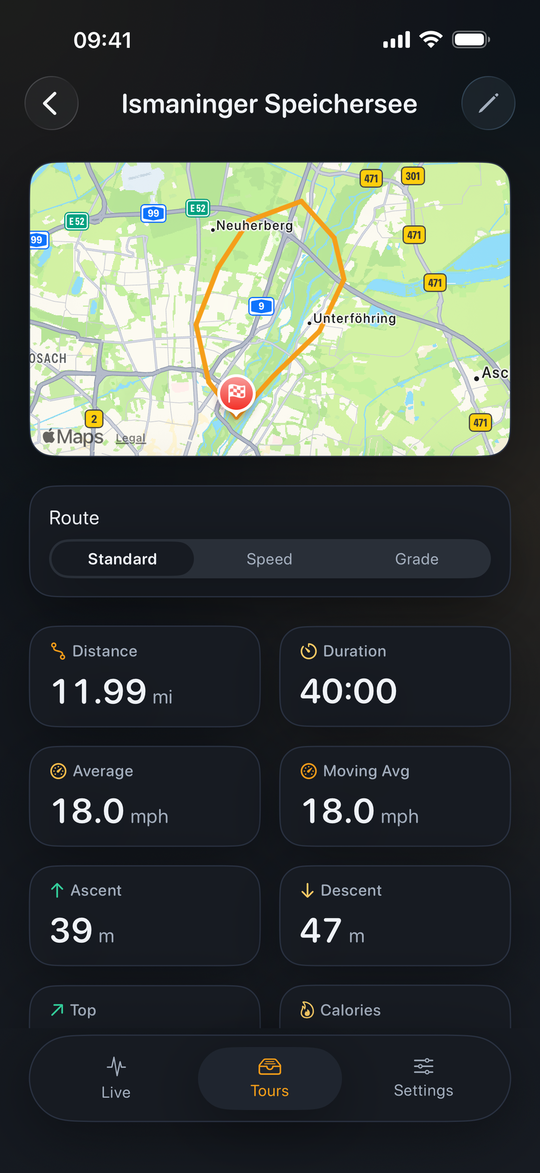 Cyclr Tour-Detailansicht