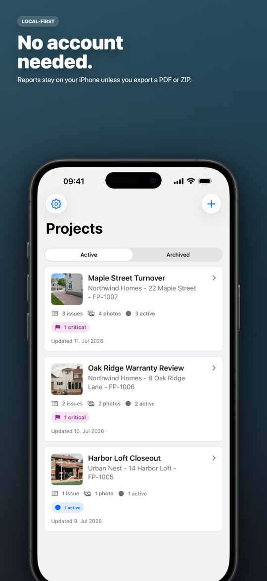 FieldProof export preview for PDF and ZIP