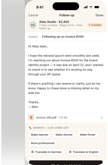 Kindly Paid Follow-up-Entwurf